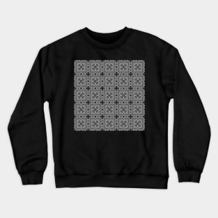 Charcoal Cat Faces Kaleidoscope pattern 14 Crewneck Sweatshirt
